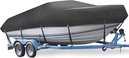 Mancro 17-19ft Boat Cover, UV-Resistant, Fits V-Hull/Tri-Hull/Runabout