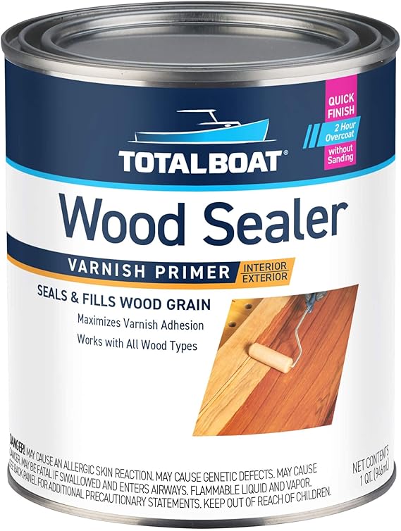 TotalBoat Wood Sealer, Marine Grade Primer, 1 Qt