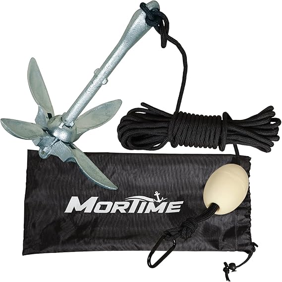 MorTime 3.5 lb Folding Anchor Kit w/ 40ft Rope for Kayak/Boards