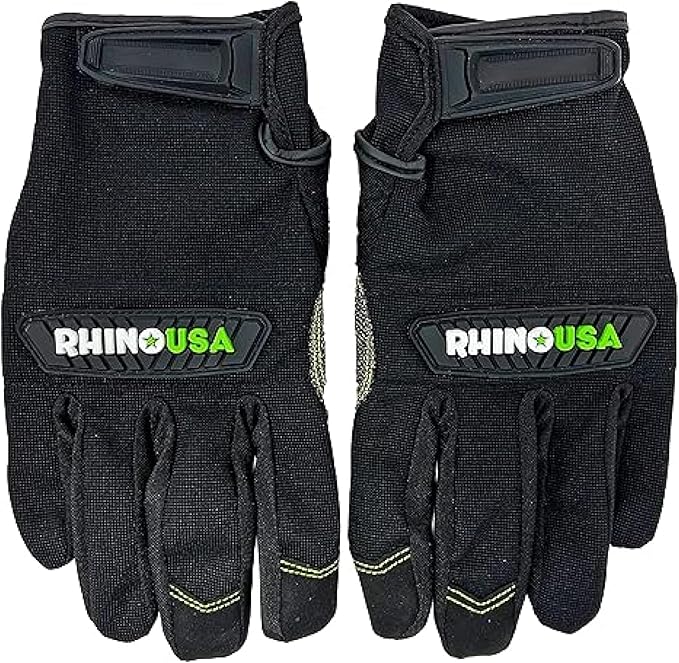 Rhino USA Work Gloves, Heavy Duty w/ Impact & Cut Protection