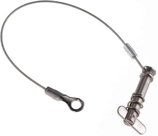 Attwood 1/4" Clevis Pin w/ Tether Cable, Spring-Loaded