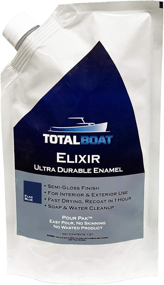 TotalBoat Elixir Enamel, Flag Blue, Water-Based, 1 Qt