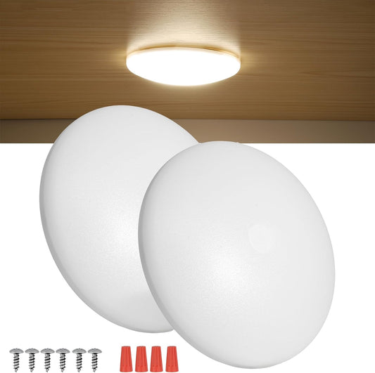 2 Pack RV LED Ceiling Puck Light, 12V, 4.5W, Warm Light