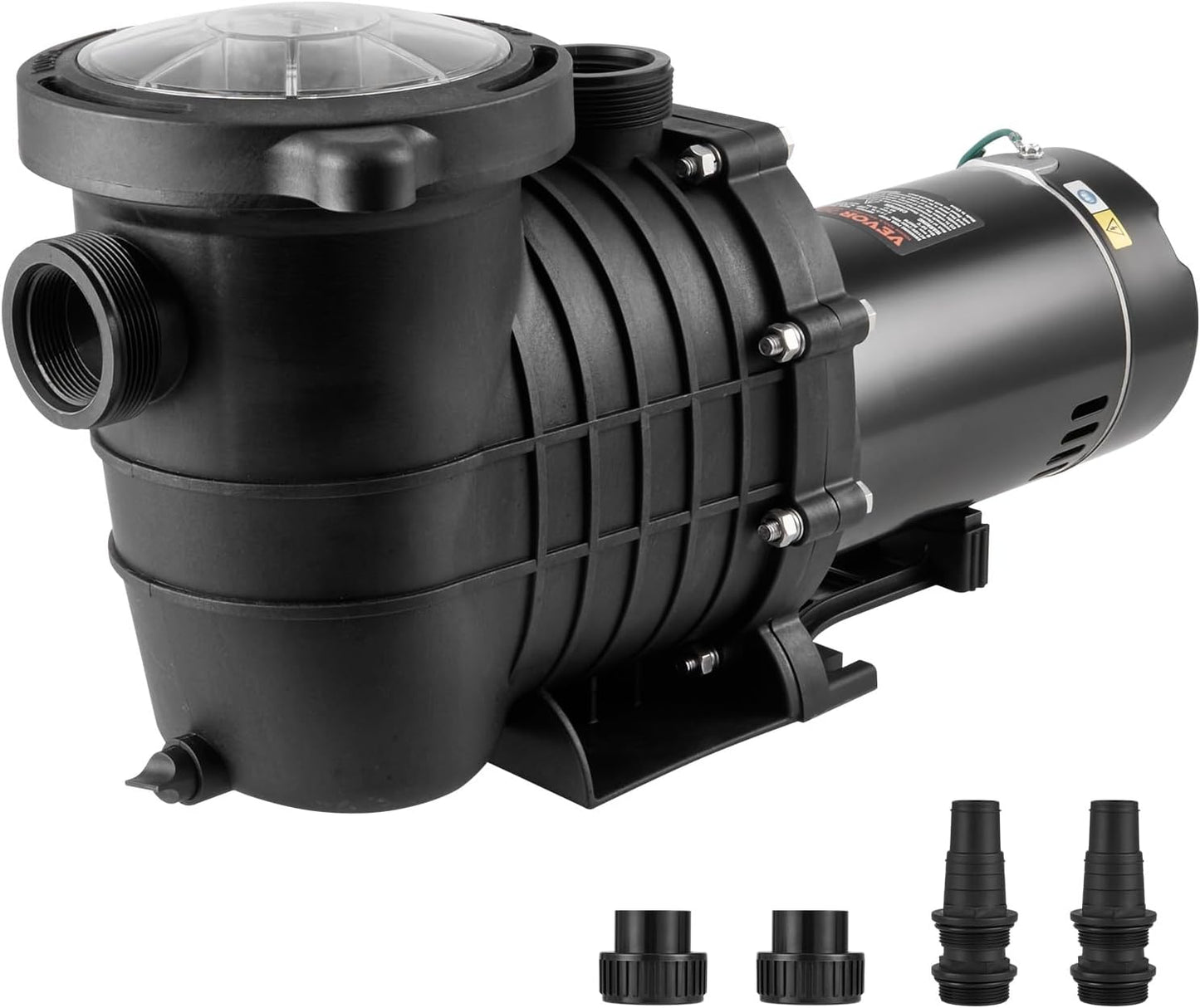 VEVOR Pool Pump, 1.5HP, 100 GPM, 110V/240V, w/ Filter Basket