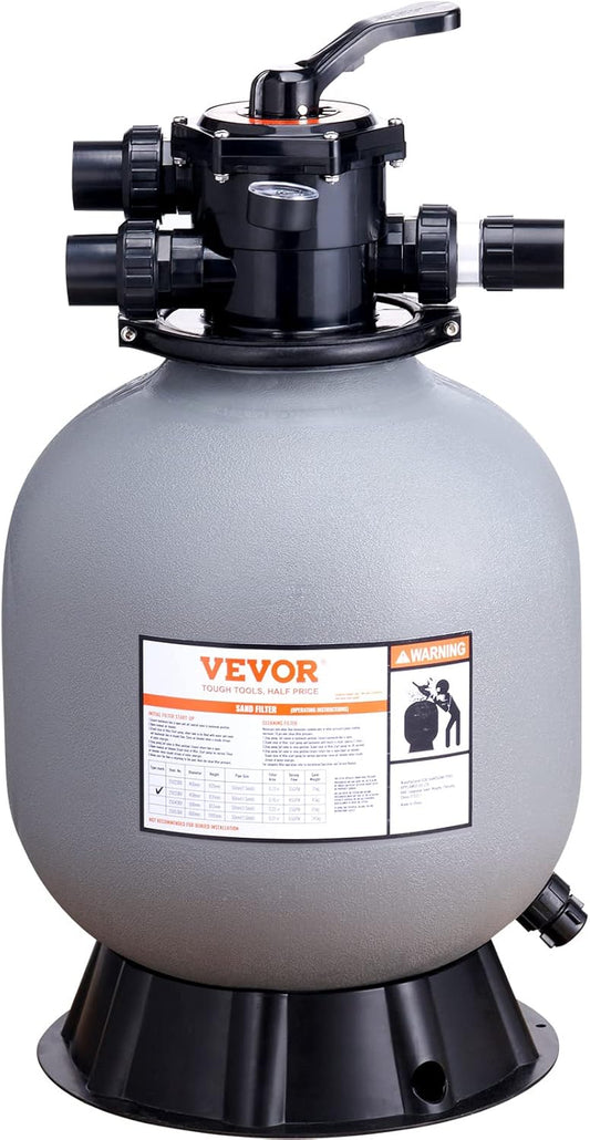 VEVOR Sand Filter, 19", 45 GPM, 7-Way Valve