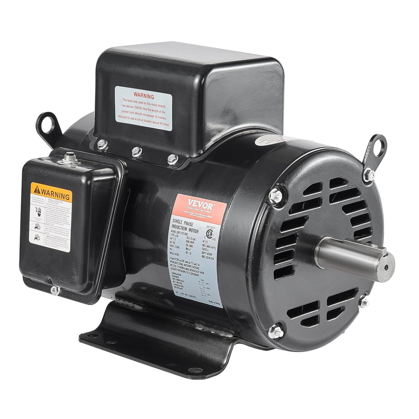 VEVOR 7.5HP Compressor Motor, 230V, 3450RPM, 184T Frame