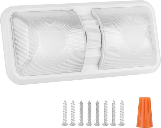 RV Interior Double Dome Light, 12V, 1100LM, 4500K
