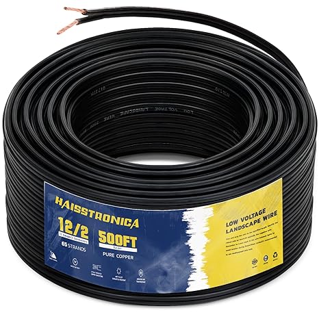 Haisstronica 12/2 Landscape Wire 500ft, Copper, UL, Waterproof