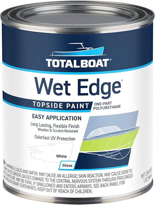 TotalBoat Wet Edge Topside Paint, White, 1 Qt
