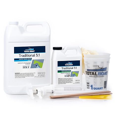 TotalBoat 5:1 Marine Epoxy Kit, Gallon, Fast Hardener + Pumps
