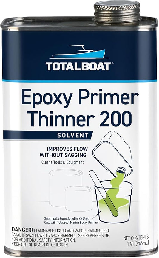 TotalBoat Epoxy Primer Thinner 200, Clear, 1 Qt