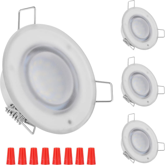 3" LED RV Puck Light, 12V, Recessed Mount, Under Cabinet Use
