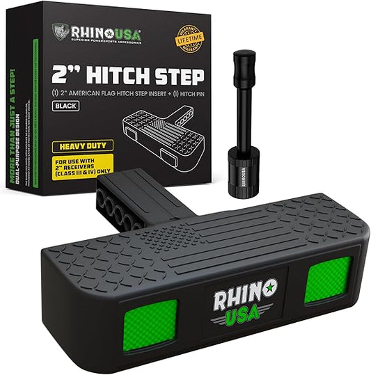 Rhino USA Tow Hitch Step for 2" Receiver, Anti-Slip, Black