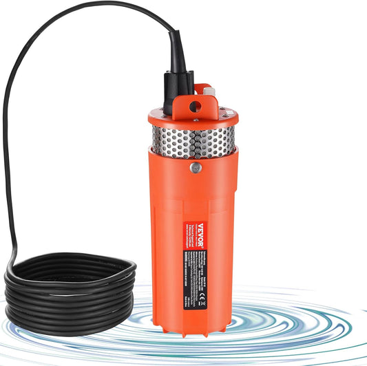 VEVOR Solar Water Pump, 12V 96W, 1.6GPM, 230ft Max Head