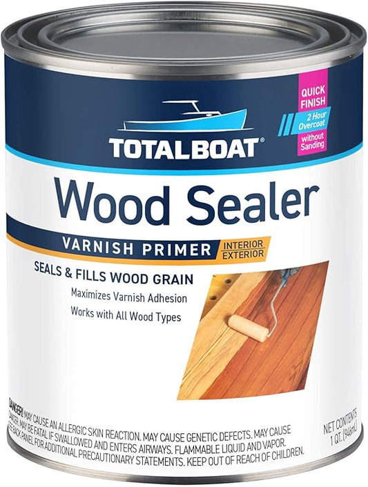 TotalBoat Wood Sealer, Marine Grade Primer, 1 Qt