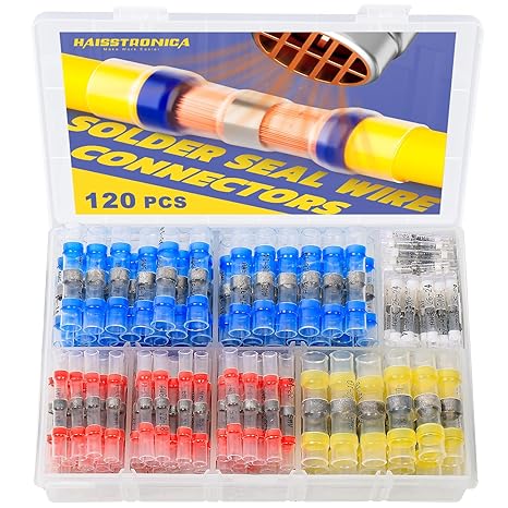 Haisstronica 120PCS Solder Seal Connectors, Marine Grade, Waterproof