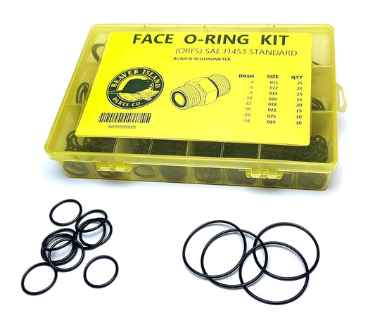 Hydraulic O-Ring Kit FACE ORFS 155pc, SAE Buna-N 90D
