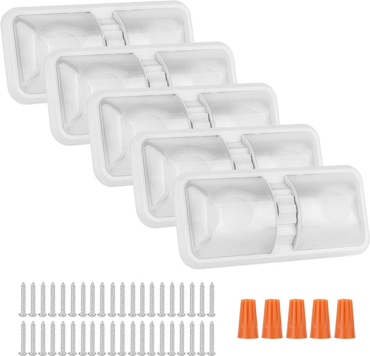 5 Pack 12V LED RV Ceiling Double Dome Light, 1100LM, 4000K