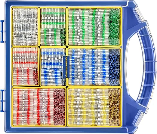 Haisstronica 1000PCS Solder Seal Connectors Kit, 26-10 AWG, Storage Box